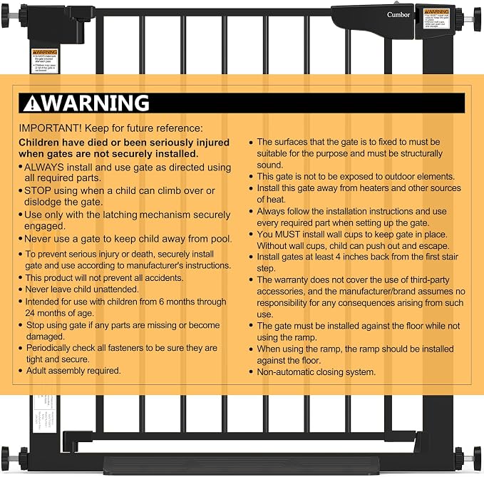 Cumbor 2 Pack 29.7-46" Baby Gate - Image 9