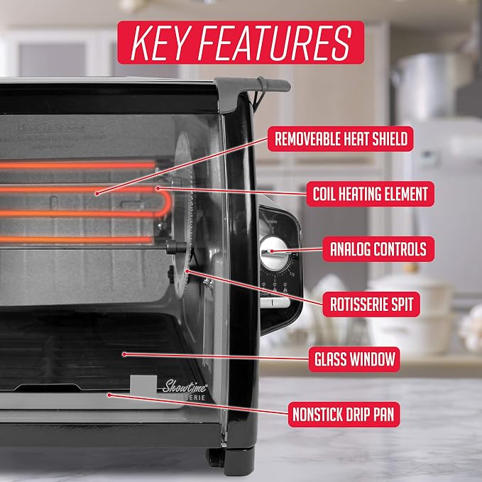 Ronco Modern Rotisserie Oven, Large Capacity Countertop Oven, Easy-to-Use - Image 4