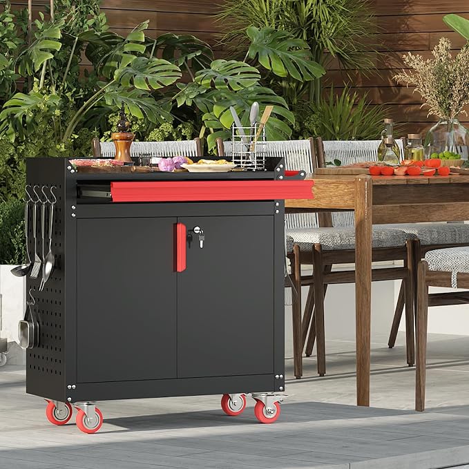 Metal Grill Cart - Image 8