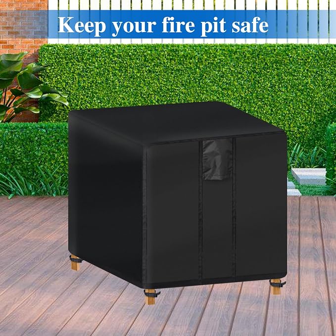 Fire Pit Cover Square- Waterproof Firepit Covers Square Outdoor Fireplace Cover - Image 6