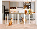 Vantas Folding No-Assembly Metal Pet Gate 120" Wide, Freestanding Accordion by Vantas