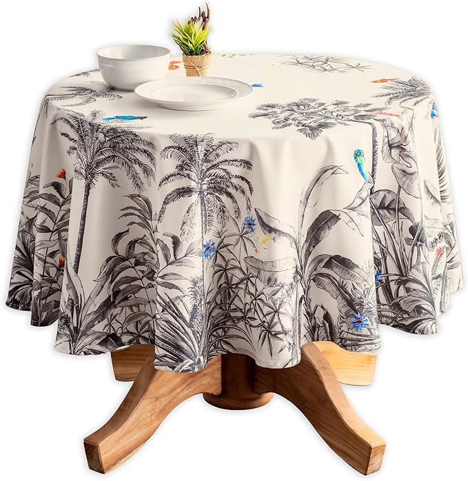 Maison d' Hermine Table Cloth Round Table 100% Cotton 63 Inches Fall Tablecloth by MaisondHermine