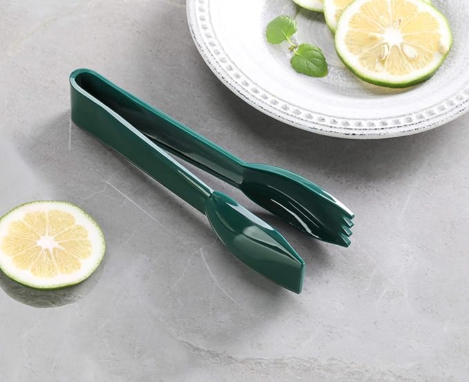 Plastic Serving Tongs, Food Safe Polycarbonate, Green
