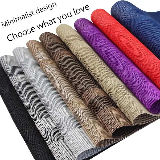 PIGCHCY Placemats Set of 12 Washable Durable Place Mats Vinyl Heat Resistant - Image 8
