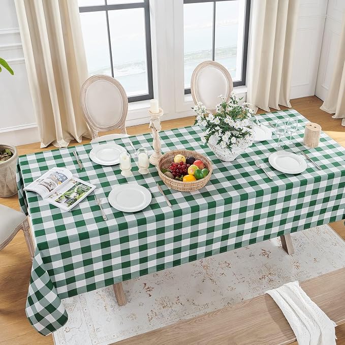 Softalker Gingham Checkered Tablecloth Rectangle - Image 2