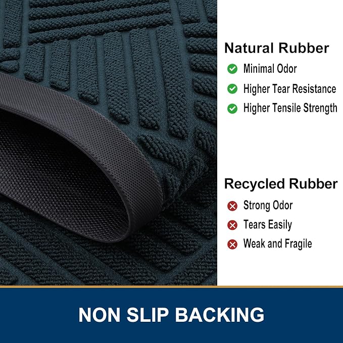 Smiry Front Door Mat Outside Entrance, Heavy Duty Outdoor Indoor Mat, Natural - Image 6