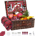 Neti Neti Wicker Picnic Basket for 4 by NetiNeti