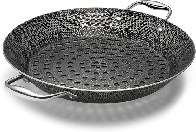 HexClad Hybrid Nonstick BBQ Grill Pan, Dishwasher-Friendly, BBQ and Oven-Safe by HexCladHybridCookware