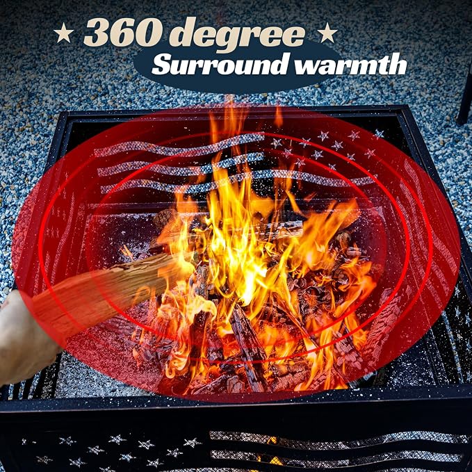 32Inch Square-Shaped Fire Pit, Outdoor Fire Pits - Image 3