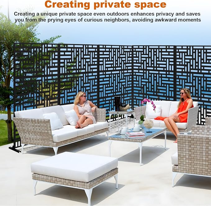 72" H×47" W Metal Privacy Screen, Outdoor Indoor Privacy Screens - Image 5
