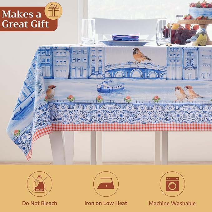 Maison d'Hermine Table Cloth Rectangle Table 100% Cotton Tablecloth - Image 5