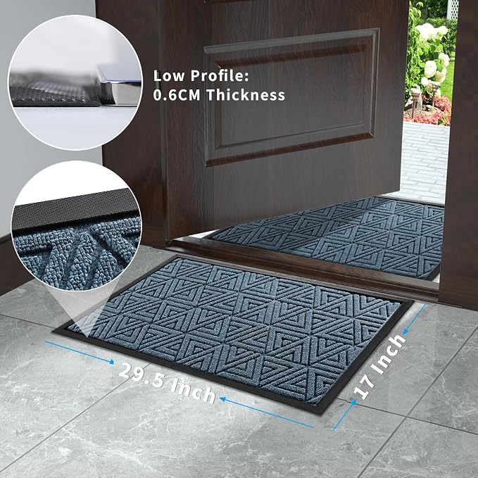 Yimobra Outdoor Mats for Front Door 29.5x17, Stops Mud & Dirt at Entrance - Image 8