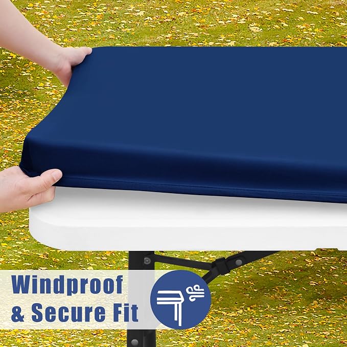 Spandex Square Table Cloth 6 Pack, Elastic Fitted Tablecloths - Image 3