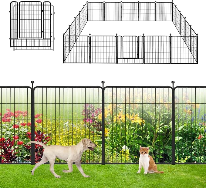 Garden Fence with Gate Metal Fencing by Jhsomdr