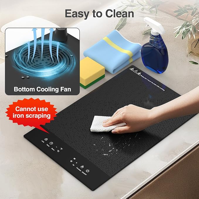 VBGK Electric Cooktop, 110V Electric Stove Top, Single Burner Electric Cooktop - Image 6