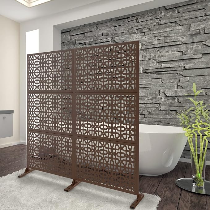 Elevens Outdoor Decor Privacy Fence Screen Metal Fence Panels, Decorative - Image 5