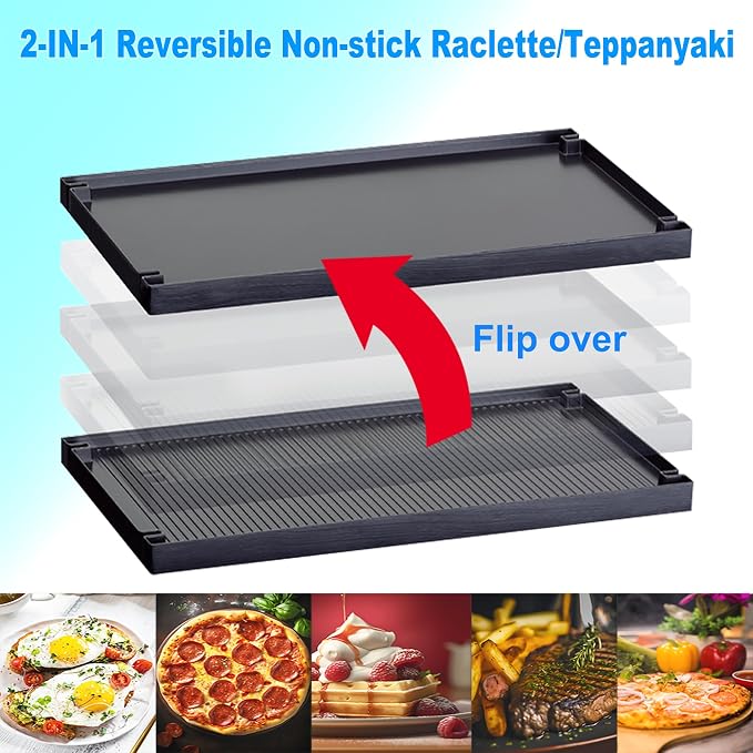 TAMARIT Raclette Party Grill Portable Indoor Electric Korean BBQ Grill 2 in 1 - Image 4