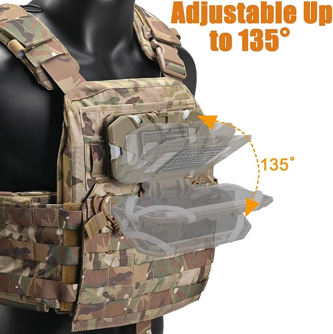 Tactical Plate Carrier Phone Mount, Universal Molle Phone Holder, Tactical - Image 6
