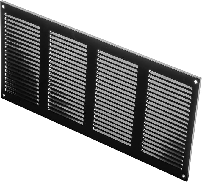 Repa Market Air Vent Cover 16x8 Inch Black Galvanized Steel Louvered Grill Cover - Image 6
