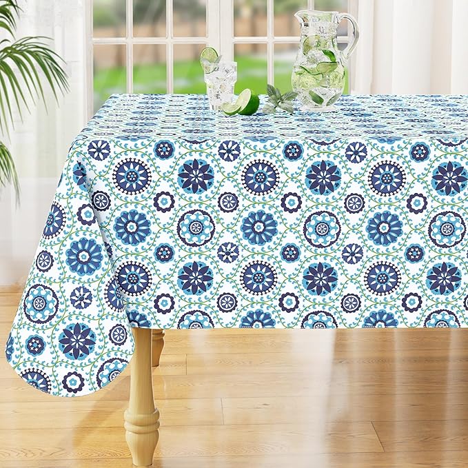 misaya Square Waterproof Vinyl Table Cloth, Wipeable Tablecloth by misaya