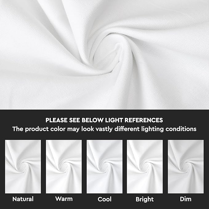 Encasa XO Table Runner 13"x91" Long | Cotton Canvas Fabric | White Solid Color - Image 3