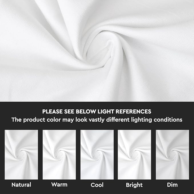 Encasa XO Table Runner 13"x118" Long | Cotton Canvas Fabric | White Solid Color - Image 3
