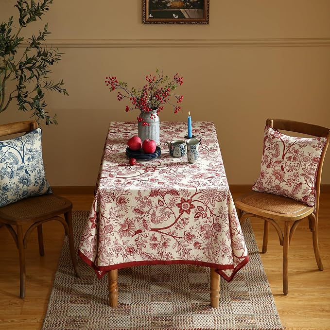 ISAENNE Designer French Linen Tablecloth Rectangular, Durable Home Decor - Image 8