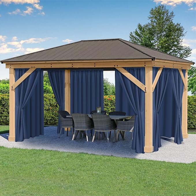 HolidayIdeas Waterproof Patio Outdoor Curtains by HolidayIdeas