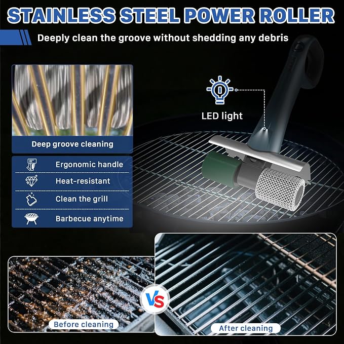 Hillyfe Grill Brush for Outdoor，Cordless Rechargeable Grill Brush - Image 4