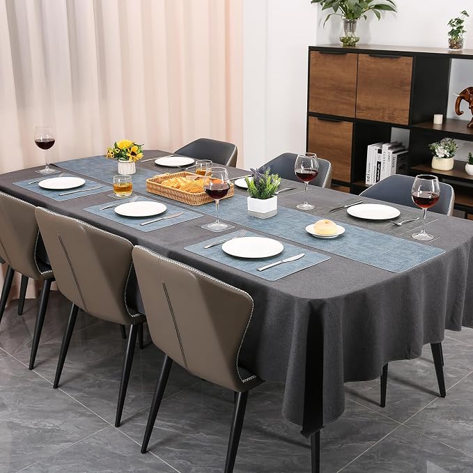 Table Runners 94 Inches Long, Dual-Sided Faux Leather Farmhouse Table Runner - Image 6