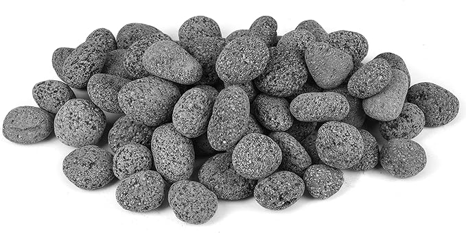 Skyflame 1/2-1 Inch Natural Tumbled Stones, Round Lava Rock Pebbles by Skyflame