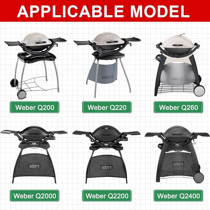 GGC 7645 7583 Grill Grates for Weber Q220 Q200 Q2000 Q2400 Q260 Gas Grills - Image 5