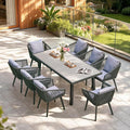 9 Pieces Patio Dining Set for 8 by HomeCareWholesale