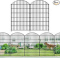 Metal Garden Fence 48in x 12.7ft, 5 Panels + 6 Stakes Dog Fence Border Fence by FOREHOGARGARDEN%EF%BC%86HOME
