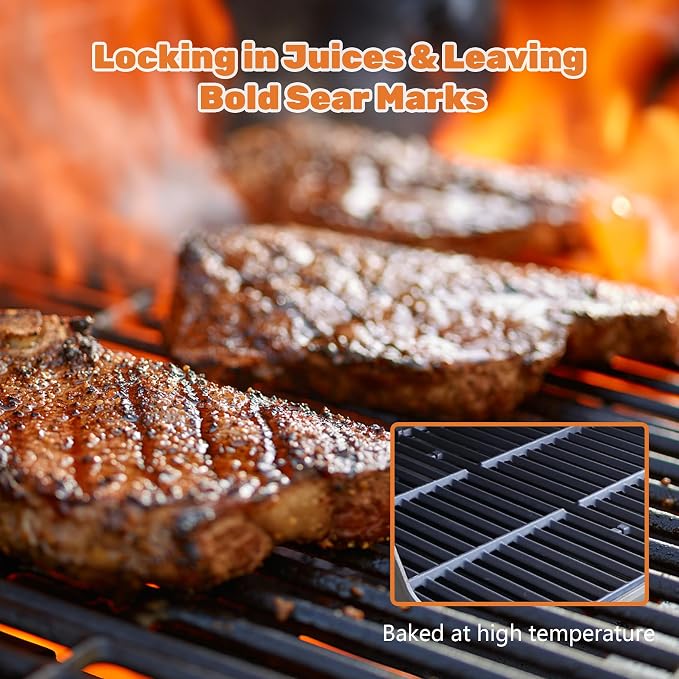 7638 Grill Grates for Weber Spirit I & II 300 Series, 17.5" Cast Iron Grates - Image 4