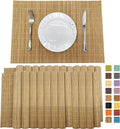 ANDSTAR Set of 24 Bamboo Placemats 17.7X11.8Inch Sushi Rolling Mat Japanese by Andstar