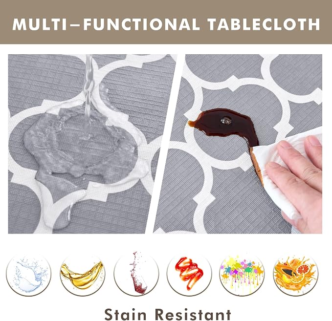 Nasitos 2 Pack Plastic Vinyl Tablecloth - Image 5