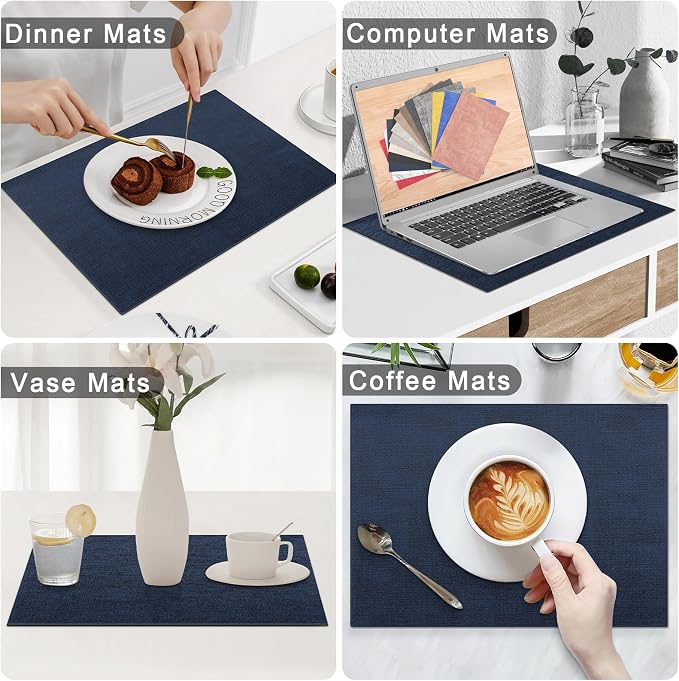 Homaxy Faux Leather Heat Resistant Placemats - Image 6
