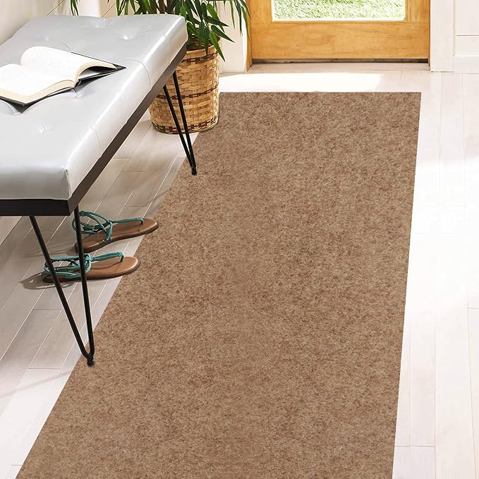 4' x 53' Runner Rugs with Rubber Backing, Indoor Outdoor Utility Carpet Runner by Heyroll