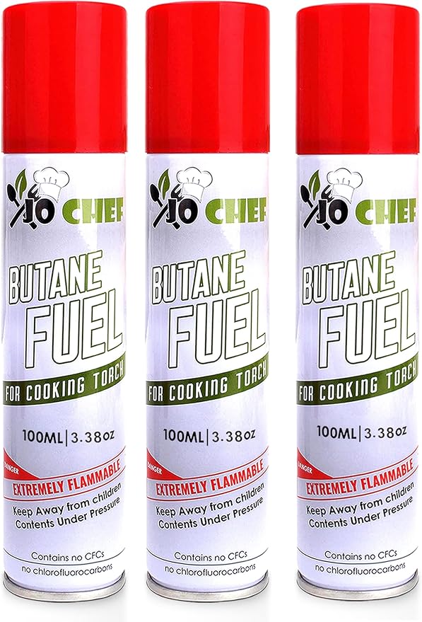 Jo Chef Butane Fuel Refill, Fuel Canister, Universal Refill Gas Lighter by JoChef