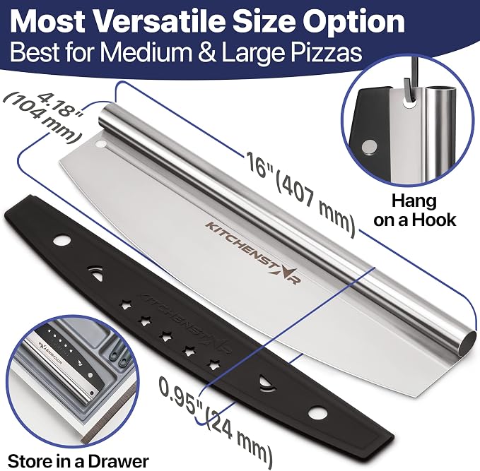 KitchenStar 16-Inch Pizza Cutter Rocker Blade - Image 4