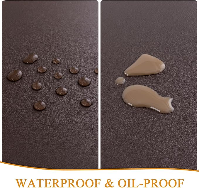 SHACOS Placemats Set of 6 Faux Leather Waterproof Leakproof Wipeable PU - Image 5