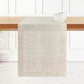 D'Moksha Homes Linen Light Natural Table Runner 144 Inches Long by DMokshaHomes