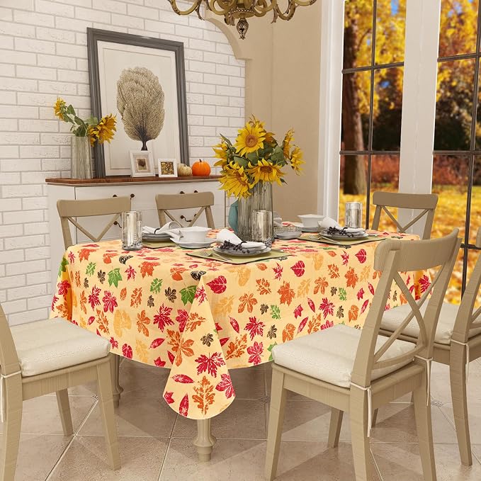 misaya Rectangle Waterproof Vinyl Table Cloth, Wipeable Tablecloth - Image 6