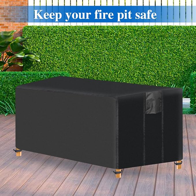 Fire Pit Cover Rectangular- Waterproof Firepit Cover Outdoor Fireplace Cover - Image 6