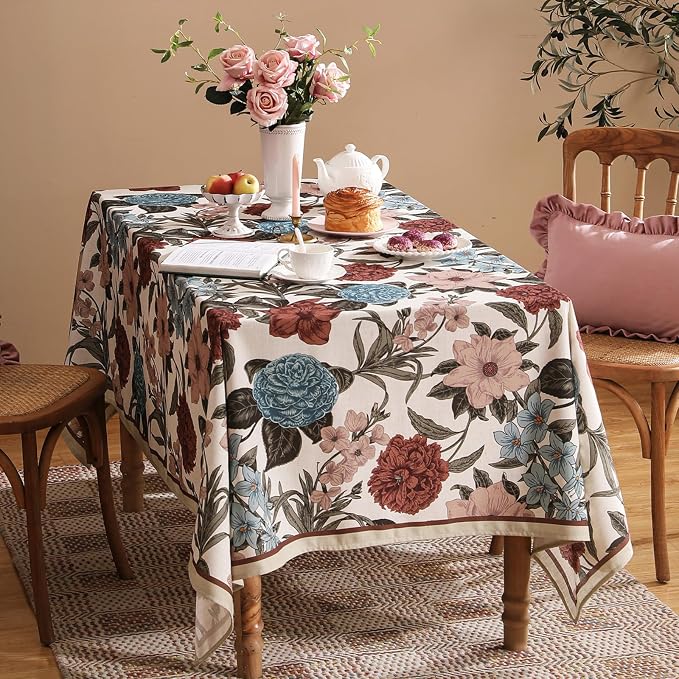 French Linen Tablecloth for Rectangle Table, Home Decor Table Cover for Kitchen - Image 3