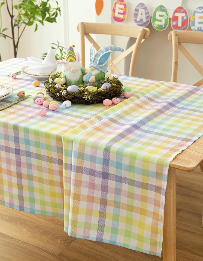 Waterproof Colorful Chequer Tablecloth Fabric - Image 3