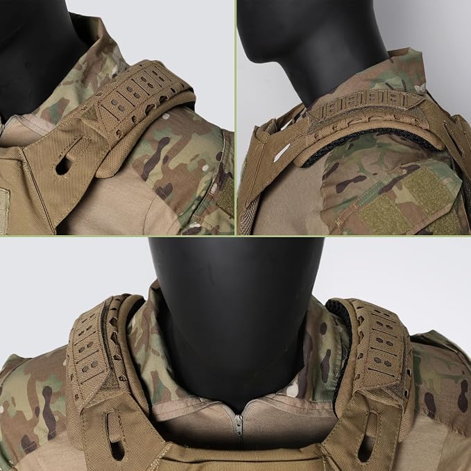 WYNEX Shoulder Strap Pad for Vest Carrier, 2 Pack Tactical Plate Shoulder Pads - Image 3