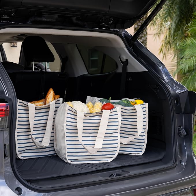 Reusable Canvas Grocery Shopping Bags - Image 4