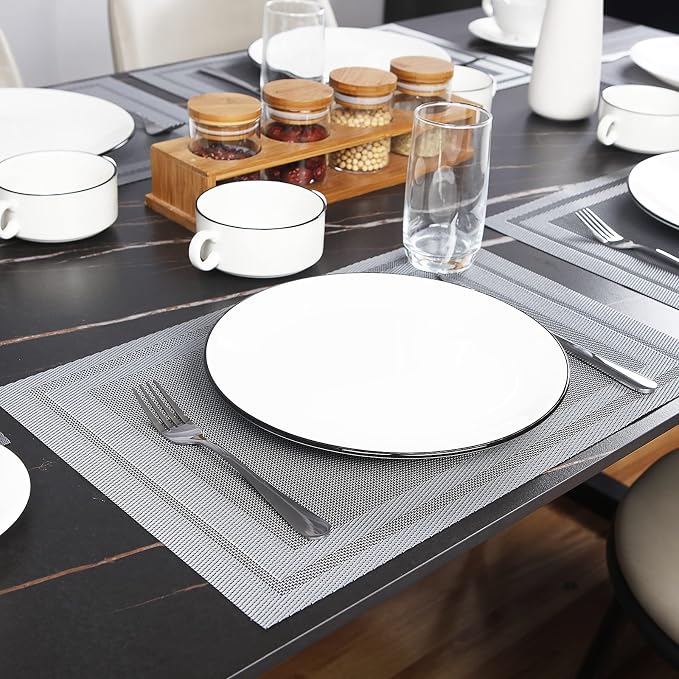 Placemats Set of 12, Heat and Stain Resistant Indoor/Outdoor Place mats - Image 6